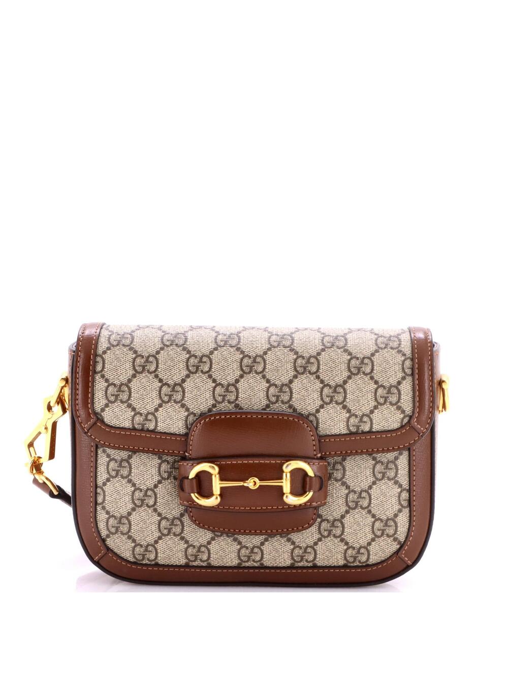 Gucci Horsebit Shoulder Bag Gg Coated #377670G19B